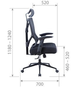 Офисное кресло CHAIRMAN CH566 сетчатый акрил черный / полиэстер черный в Элисте - предосмотр 5
