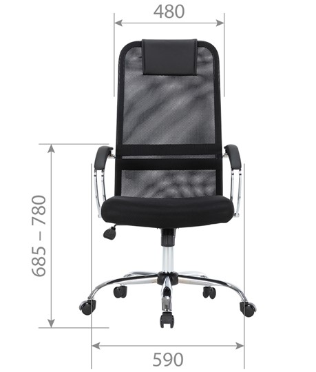 Офисное кресло CHAIRMAN CH612 Сетчатый акрил / Ткань стандарт / Экокожа, черный в Элисте - изображение 3