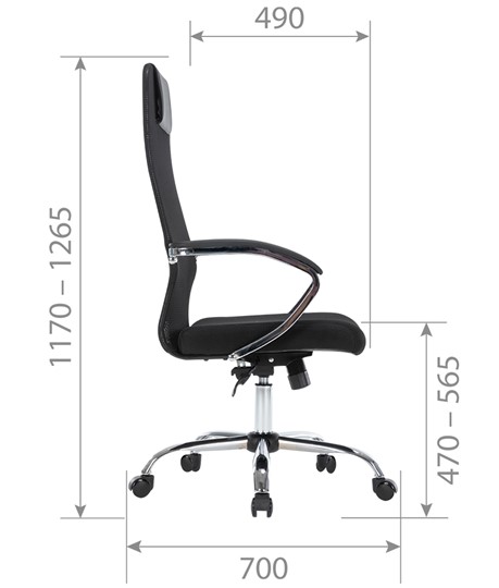 Офисное кресло CHAIRMAN CH612 Сетчатый акрил / Ткань стандарт / Экокожа, черный в Элисте - изображение 4