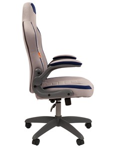 Кресло офисное CHAIRMAN Game 50 цвет TW серый/синий в Элисте - предосмотр 4