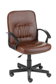 Офисное кресло Чат кожзам коричневый в Элисте - предосмотр