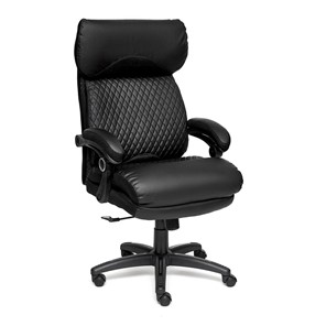 Офисное кресло CHIEF кож/зам/ткань, черный/черный стеганный/черный, 36-6/36-6/11 арт.12851 в Элисте