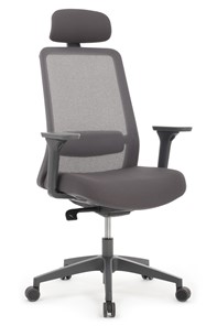 Кресло Design WORK W-218C, Серый пластик/Серая сетка в Элисте - предосмотр