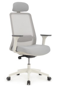 Кресло компьютерное Design WORK W-218C, Светло-серый пластик/Светло-серая сетка в Элисте