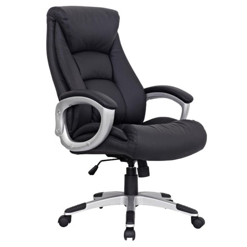 Компьютерное кресло из натуральной кожи BRABIX "Grand EX-500", черное, 530861 в Элисте - изображение 3