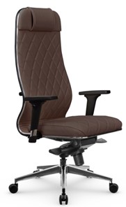 Кресло офисное Мetta L 1m 40M/2D Infinity Easy Clean (MPES) мультиблок, нижняя часть 17839 темно-коричневый в Элисте - предосмотр