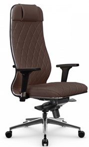 Кресло офисное Мetta L 1m 40M/2D Infinity Easy Clean (MPES) топган, нижняя часть 17852 темно-коричневый в Элисте