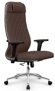 Кресло офисное Мetta L 1m 40M/2D Infinity Easy Clean (MPES) топган OMS, нижняя часть 17853 темно-коричневый в Элисте