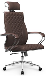 Кресло офисное Metta L 2c 44C/K116 Infinity Easy Clean топган, нижняя часть 17852 темно-коричневый в Элисте