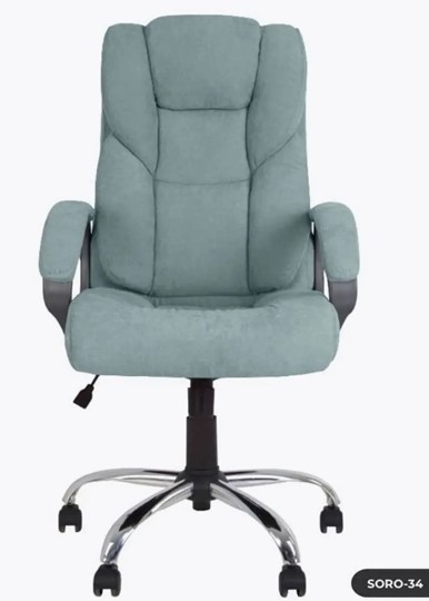 Кресло компьютерное MORFEO (CHR68) ткань SORO-34, зеленая в Элисте - изображение 1