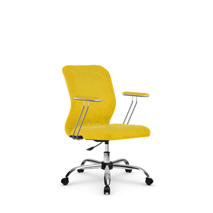 Кресло офисное SU-Mr-4/подл.078/осн.006 желтый в Элисте - изображение