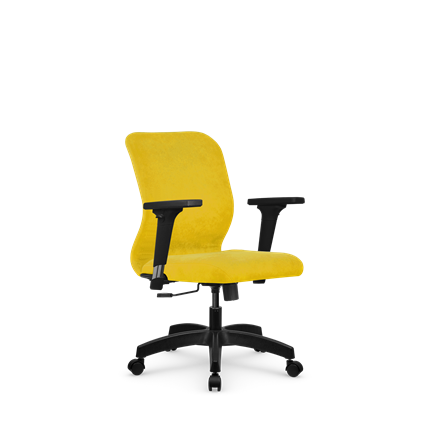 Кресло компьютерное SU-Mr-4/подл.200/осн.001 желтый в Элисте - изображение
