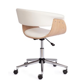 Кресло компьютерное VIMTA натуральный, кож/зам белый, арт.13662 в Элисте - предосмотр 2