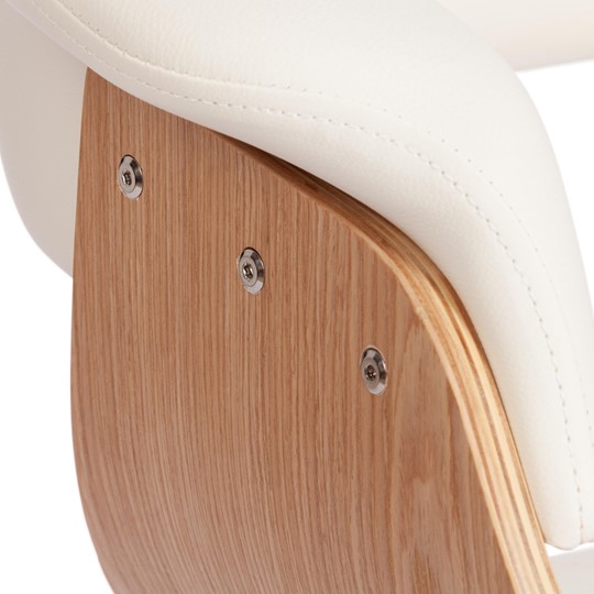 Кресло компьютерное VIMTA натуральный, кож/зам белый, арт.13662 в Элисте - изображение 8