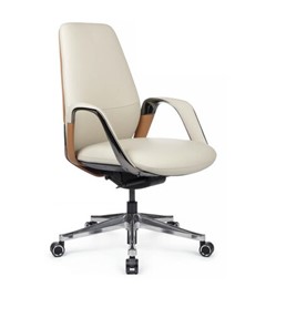 Офисное кресло Napoli-M (YZPN-YR021), Бежевая кожа/Кэмел кожа в Элисте - предосмотр