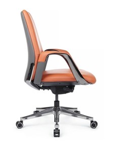 Офисное кресло Napoli-M (YZPN-YR021), Оранжевая кожа/Серая кожа в Элисте - предосмотр 1