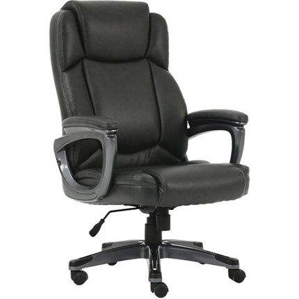 Кресло компьютерное Brabix Premium Favorite EX-577 (пружинный блок, рециклированная кожа, серое) 531935 в Элисте - изображение