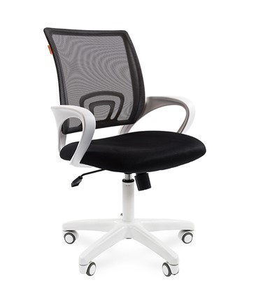 Кресло компьютерное CHAIRMAN 696 white, черный в Элисте - изображение