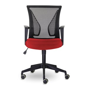 Офисное кресло Brabix Wings MG-309 (пластик черный, сетка, черное/красное) 532014 в Элисте - предосмотр