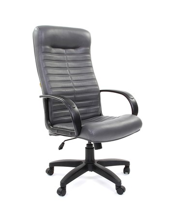 Кресло компьютерное CHAIRMAN 480 LT, экокожа, цвет серый в Элисте - изображение