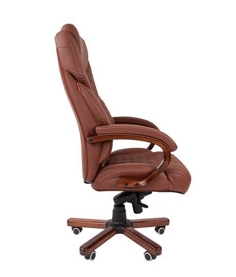 Кресло компьютерное CHAIRMAN 406, коричневый в Элисте - изображение 3