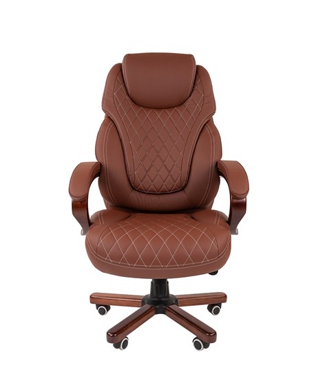 Кресло компьютерное CHAIRMAN 406, коричневый в Элисте - изображение 2