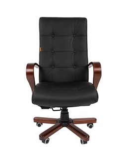 Офисное кресло CHAIRMAN 424 WD Кожа черная в Элисте - предосмотр 2