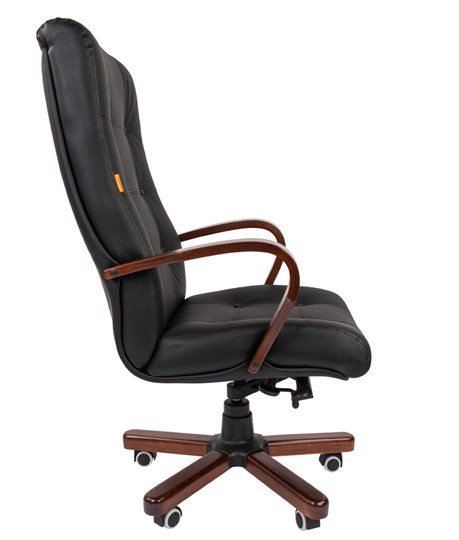 Офисное кресло CHAIRMAN 424 WD Кожа черная в Элисте - изображение 3