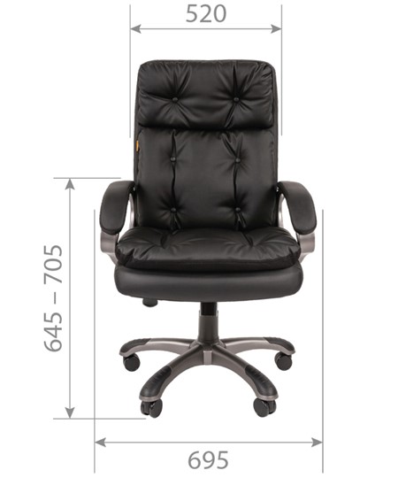 Кресло CHAIRMAN 442 Экокожа черная в Элисте - изображение 4