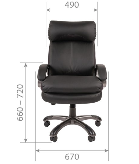 Компьютерное кресло CHAIRMAN 505 Экокожа черная в Элисте - изображение 4