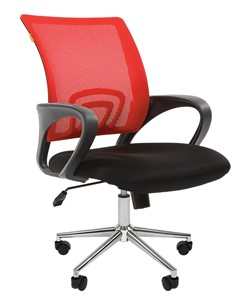 Компьютерное кресло CHAIRMAN 696 CHROME Сетка TW-69 (красный) в Элисте - предосмотр 1