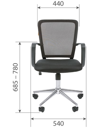 Кресло CHAIRMAN 698 CHROME new Сетка TW-04 (серый) в Элисте - изображение 4