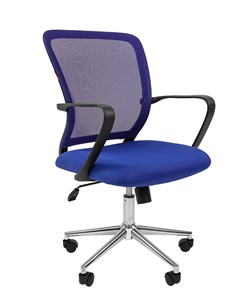 Кресло офисное CHAIRMAN 698 CHROME new Сетка TW-05 (синий) в Элисте - предосмотр 1