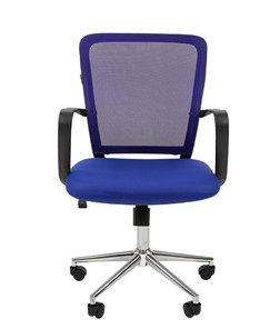 Кресло офисное CHAIRMAN 698 CHROME new Сетка TW-05 (синий) в Элисте - предосмотр 2
