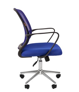 Кресло офисное CHAIRMAN 698 CHROME new Сетка TW-05 (синий) в Элисте - предосмотр 3