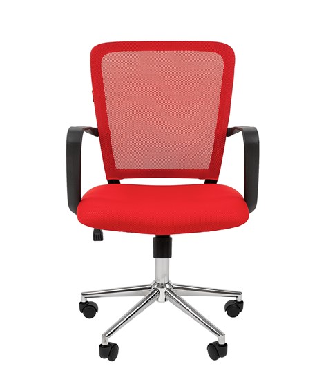 Кресло офисное CHAIRMAN 698 CHROME new Сетка TW-69 (красный) в Элисте - изображение 2