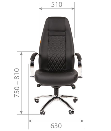 Кресло компьютерное CHAIRMAN 950 Экокожа черная в Элисте - изображение 3