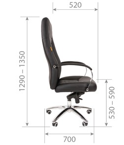 Кресло компьютерное CHAIRMAN 950 Экокожа черная в Элисте - предосмотр 4