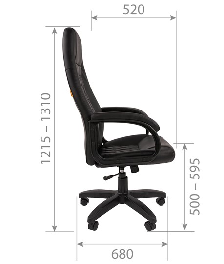 Офисное кресло CHAIRMAN 950LT Экокожа черная в Элисте - изображение 5