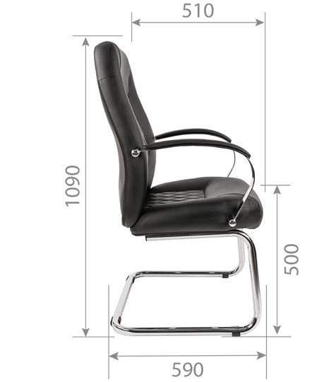 Офисное кресло CHAIRMAN 950V Экокожа черная в Элисте - изображение 5