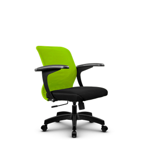 Кресло компьютерное SU-M-4/подл.160/осн.001, Зеленый/Черный в Элисте - предосмотр