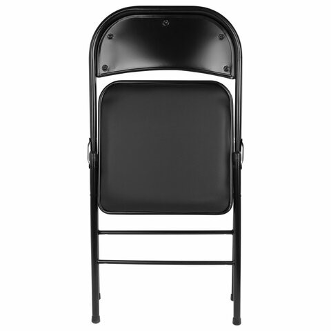 Офисный стул складной Brabix Golf Plus CF-003 Комфорт (черный каркас, кожзам черный) 531566 в Элисте - изображение 7