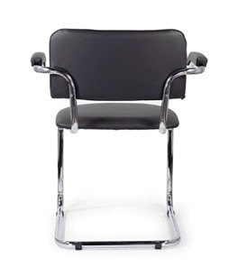 Офисный стул для посетителей Sylwia chrome arm P60, кож/зам V в Элисте - предосмотр 4