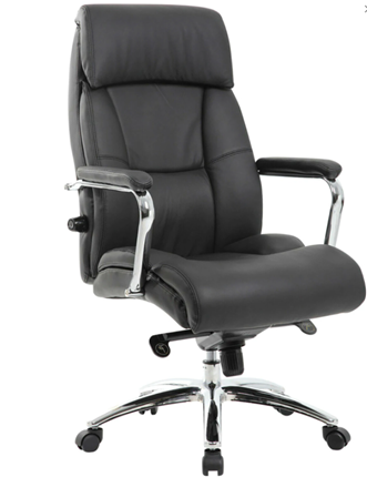 Компьютерное кресло Brabix Premium Phaeton EX-502 (натуральная кожа, хром, черное) в Элисте - изображение