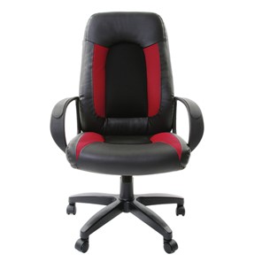 Кресло офисное Brabix Strike EX-525 (экокожа черная, ткань черная/бордовая, TW) в Элисте - предосмотр