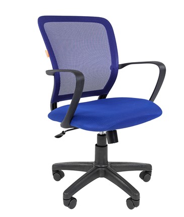 Кресло офисное CHAIRMAN 698 black TW-05, ткань, цвет синий в Элисте - изображение