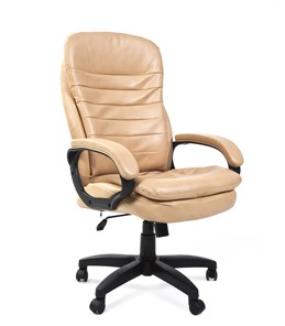 Кресло офисное CHAIRMAN 795 LT, экокожа, цвет бежевый в Элисте - предосмотр