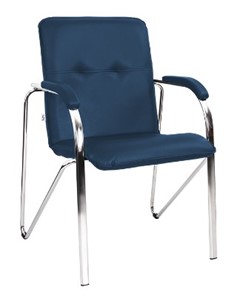 Офисный стул Samba Chrome синий, подлокотники в ткани в Элисте