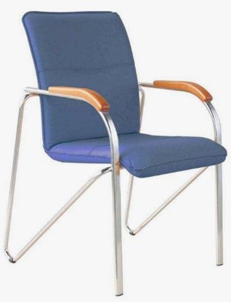 Офисный стул Samba Chrome синий в Элисте - изображение