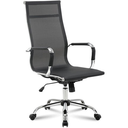 Компьютерное кресло Brabix Line EX-530 (хром, сетка, черное) 531846 в Элисте - изображение
